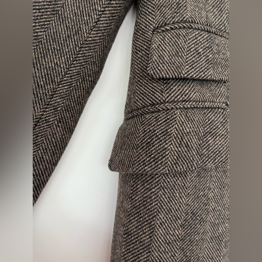 Lauren Ralph Lauren Women’s Wool Blend Herringbone Tweed Walker Coat Size 4 - Picture 7 of 16